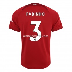 Camisola Liverpool Fabinho 3 Equipamento Primeiro 2022-2023 Manga Corta